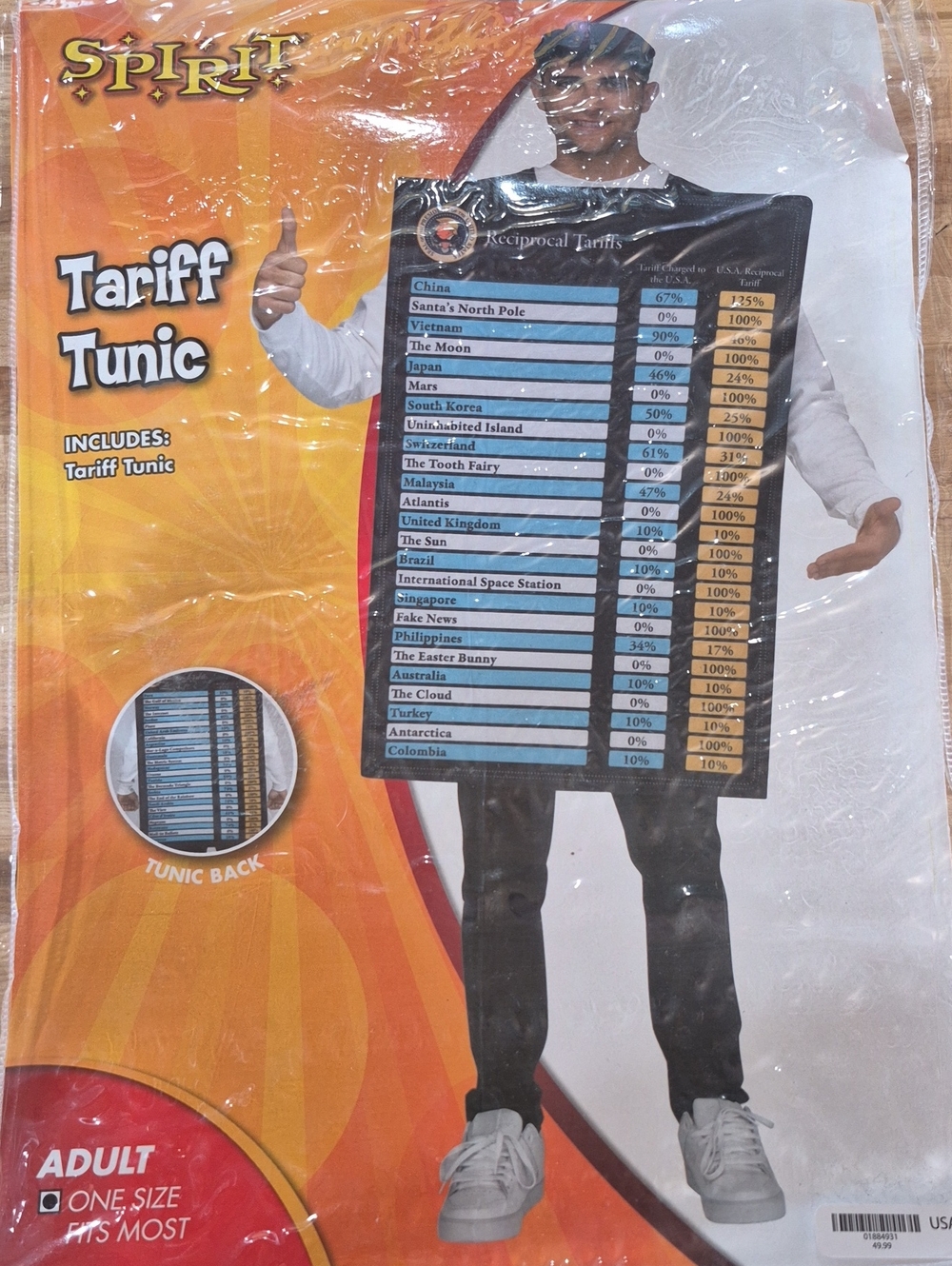 Spirit Halloween Tariff Tunic Costume Unisex